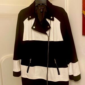 INC black and white coat